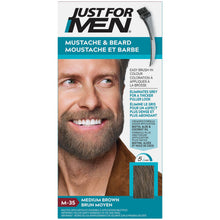 Load image into Gallery viewer, Just For Men Mustache & Beard, Medium Brown M-35 - single application kit