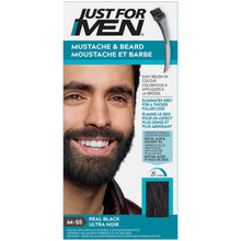 Load image into Gallery viewer, Just For Men Mustache & Beard, Real Black M-55 - single application kit