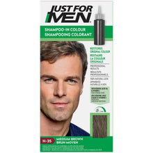 Load image into Gallery viewer, Just For Men Shampoo-In Colour, Medium Brown H-35 - single application kit