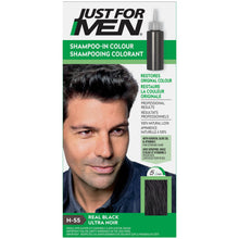 Load image into Gallery viewer, Just For Men Shampoo-In Colour, Real Black H-55 - single application kit