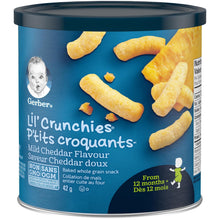 Load image into Gallery viewer, Gerber Lil' Crunchies (from 12 months) Mild Cheddar