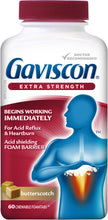 Load image into Gallery viewer, Gaviscon Extra Strength Chewable Tablets, Butterscotch Flavour - 60 tablets