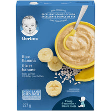 Load image into Gallery viewer, Gerber Stage 2 Baby Cereal (from 6 months) Rice Banana