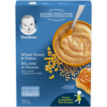 Load image into Gallery viewer, Gerber Stage 4 Baby Cereal (from 12 months) Wheat Honey & Flakes