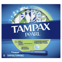 Load image into Gallery viewer, Tampax Pearl Super Absorbency Tampons, Unscented - 36 tampons