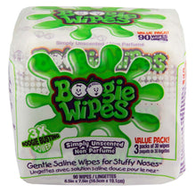 Load image into Gallery viewer, Boogie Wipes Simply Unscented Gentle Saline Wipes - 90 wipes