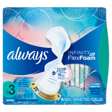 Load image into Gallery viewer, Always Infinity with FlexFoam Size 3 Extra Heavy Flow Pads with Wings, Unscented - 14 pads