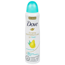 Load image into Gallery viewer, Dove Dry Spray Go Fresh Antiperspirant, Pear & Aloe Vera - 107 g