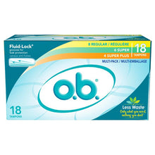 Load image into Gallery viewer, OB Multipack Tampons - 8 regular, 6 super, 4 super plus