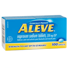 Load image into Gallery viewer, Aleve Naproxen Sodium Tablets - 100 caplets x 220 mg