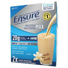 Load image into Gallery viewer, Ensure Protein Max Meal Replacement Shakes, Vanilla - 4 x 235 ml