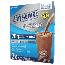 Load image into Gallery viewer, Ensure Protein Max Meal Replacement Shakes, Chocolate - 4 x 235 ml