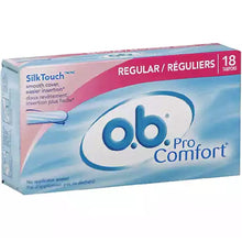 Load image into Gallery viewer, OB Pro Comfort, Regular Tampons - 18 tampons