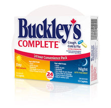 Load image into Gallery viewer, Buckley's Complete Cough, Cold, & Flu Extra Strength, Day & Night - 24 caplets