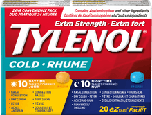 Load image into Gallery viewer, Tylenol Extra Strength Cold Daytime & Nighttime - 20 eZTabs