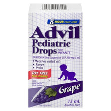 Load image into Gallery viewer, Advil Pediatric Ibuprofen Drops, Dye-Free, Grape Flavour - 15 ml