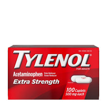 Load image into Gallery viewer, Tylenol Extra Strength Caplets - 100 caplets x 500 mg