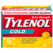 Load image into Gallery viewer, Tylenol Extra Strength Cold Daytime - 40 eZTabs