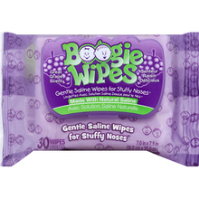 Load image into Gallery viewer, Boogie Wipes Gentle Saline Wipes, Great Grape Scent - 30 wipes