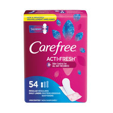 Load image into Gallery viewer, Carefree Acti-Fresh Regular Daily Liners, Unscented - 54 liners