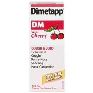 Dimetapp DM, Dye-Free Liquid, Wild Cherry Flavour - 100 ml