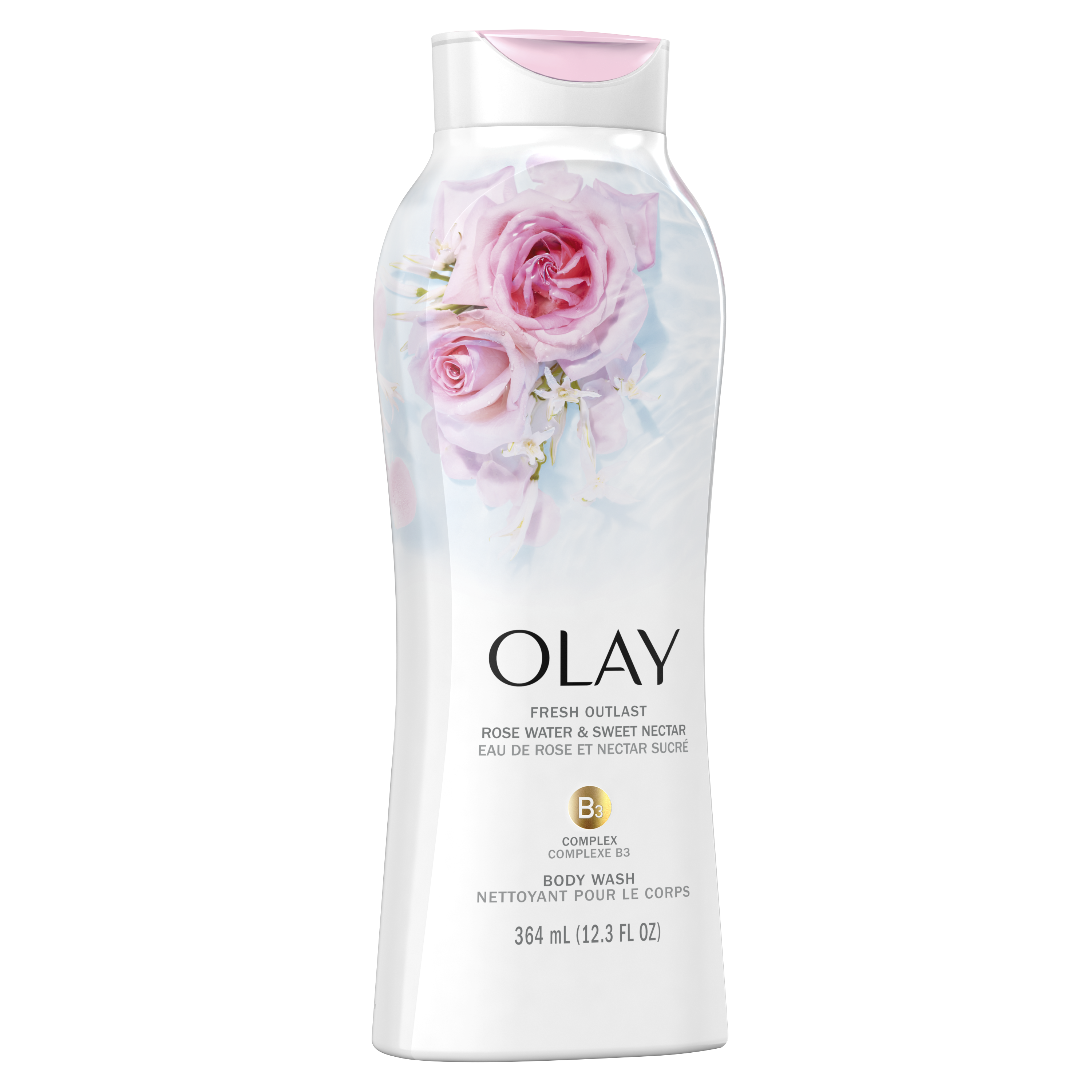 Olay Fresh Outlast, Rose Water & Sweet Nectar - 364 ml