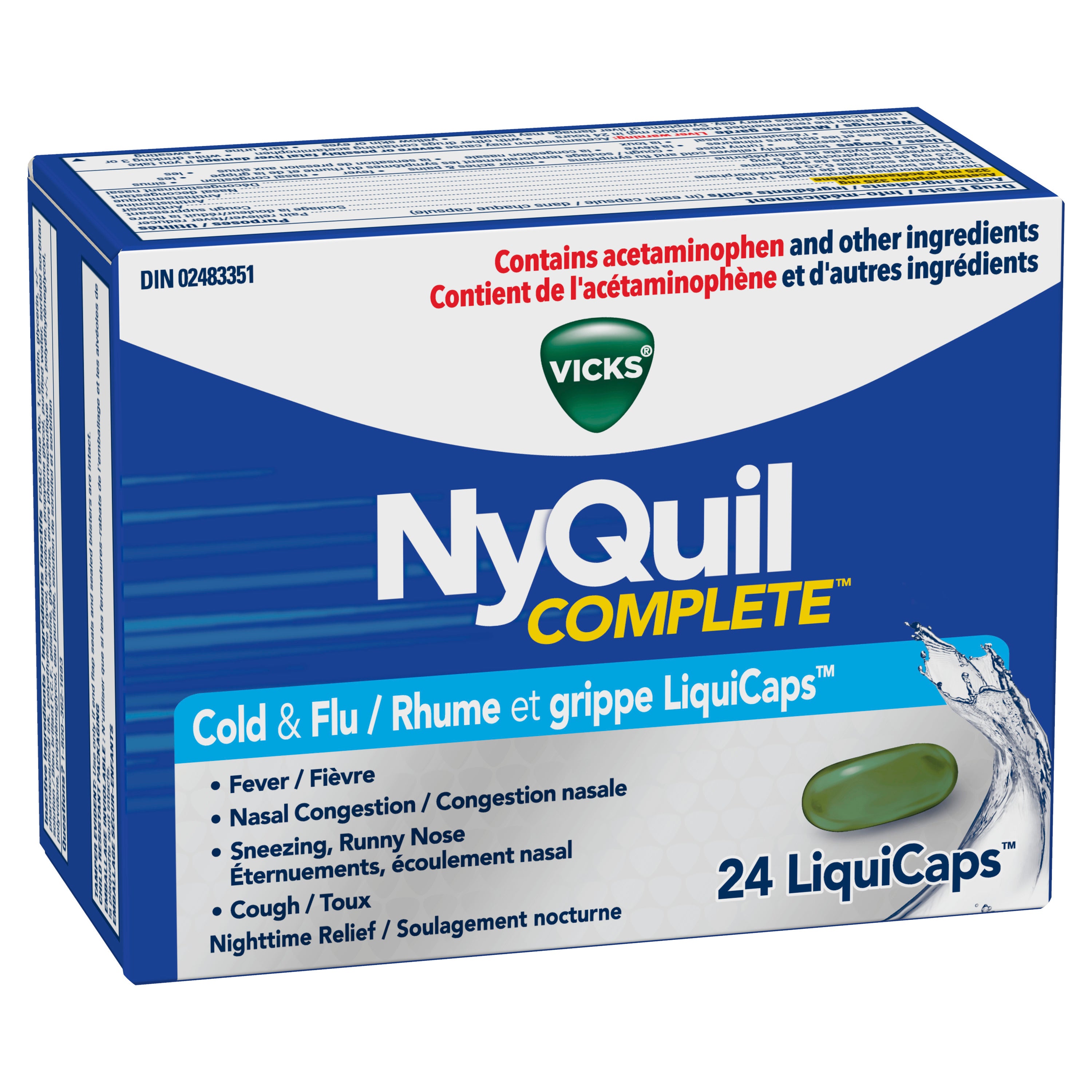 Vicks NyQuil Complete Cold & Flu  LiquiCaps - 24 capsules