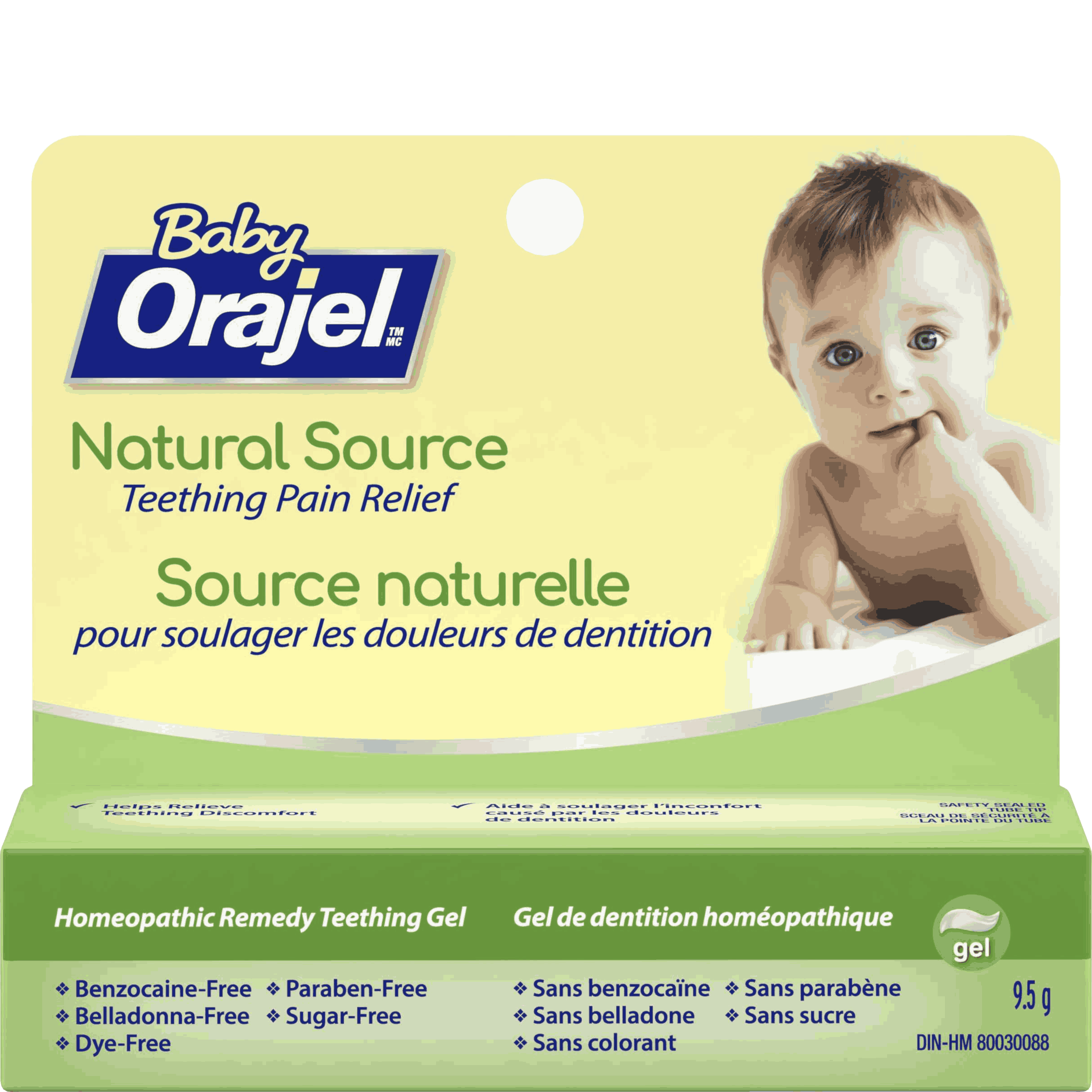 Orajel Natural Source Homeopathic Teething Gel - 9.5 g