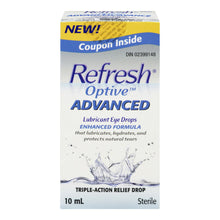 Load image into Gallery viewer, Refresh Optive Advanced Lubricant Eye Drops - 10 ml
