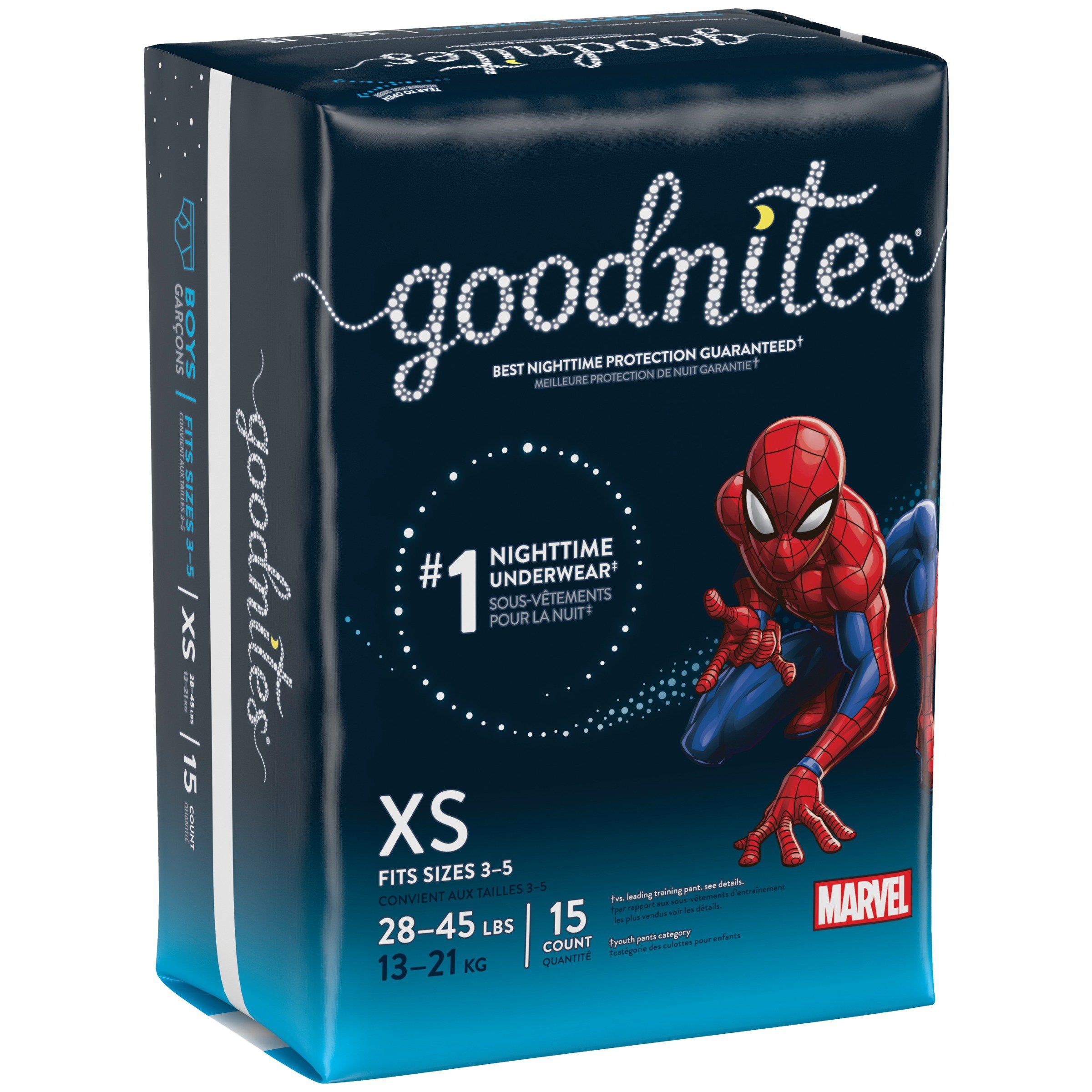GoodNites Nighttime Underwear for Boys, Extra Small - 15 count