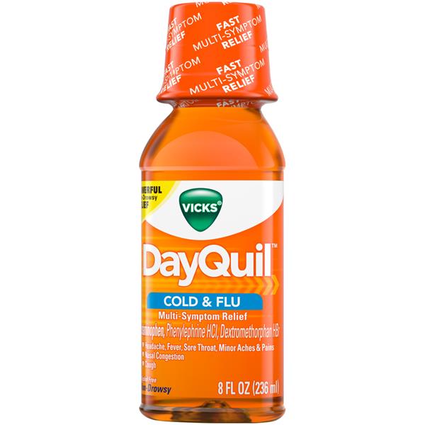 Vicks DayQuil Cold & Flu Multi-Symptom Relief Liquid- 236 ml