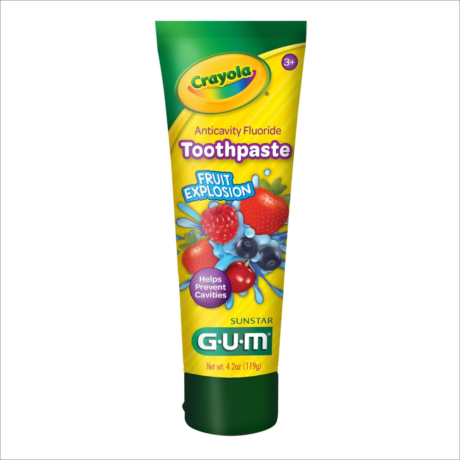 GUM Crayola, Anticavity Toothoaste, Fruit Explosion - 119 g
