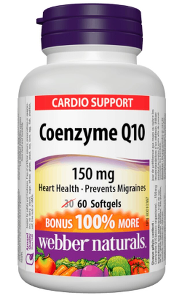 Webber Naturals CoQ10 150 mg - 60 softgels