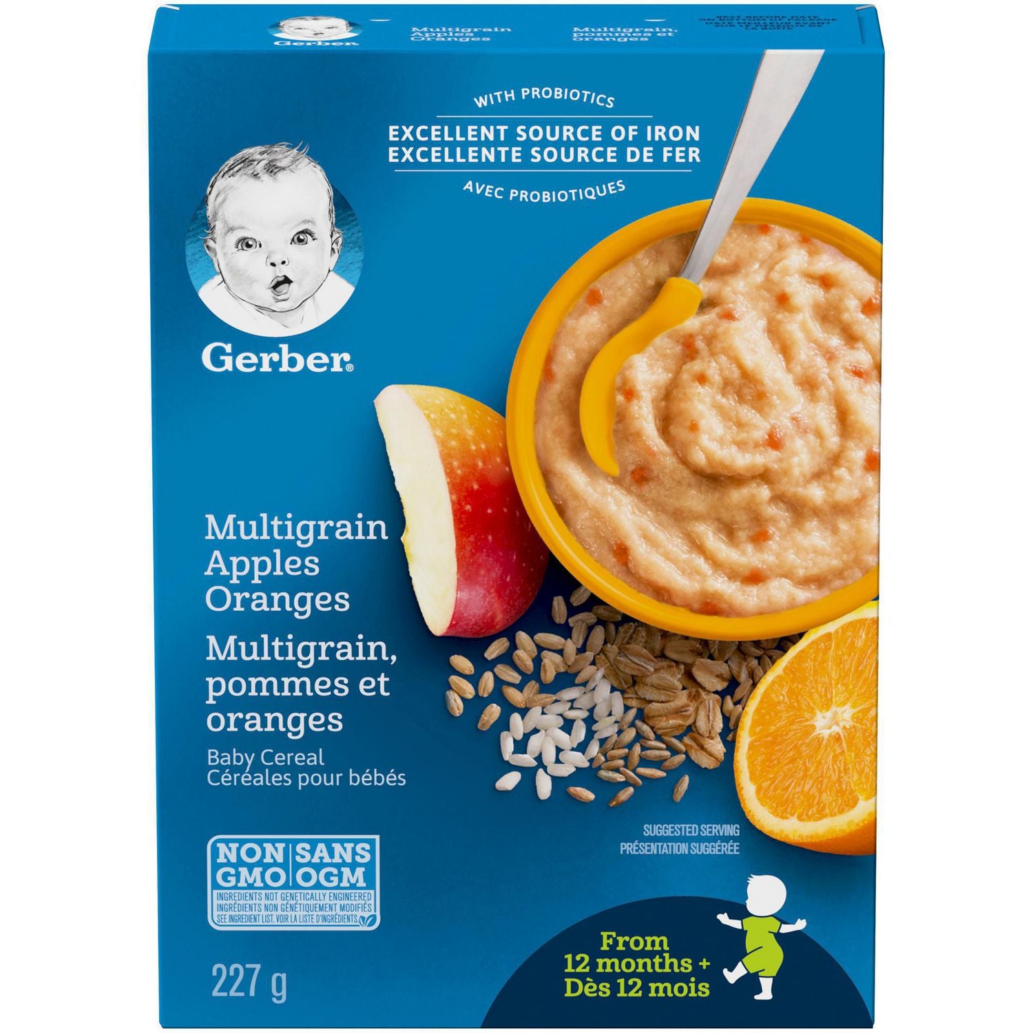 Gerber Stage 4 Baby Cereal (from 12 months) Multigrain Apples & Oranges