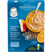 Load image into Gallery viewer, Gerber Stage 4 Baby Cereal (from 12 months) Multigrain Apples &amp; Oranges
