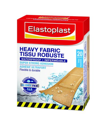 Elastoplast Heavy Fabric, Waterproof Bandages - 20 strips