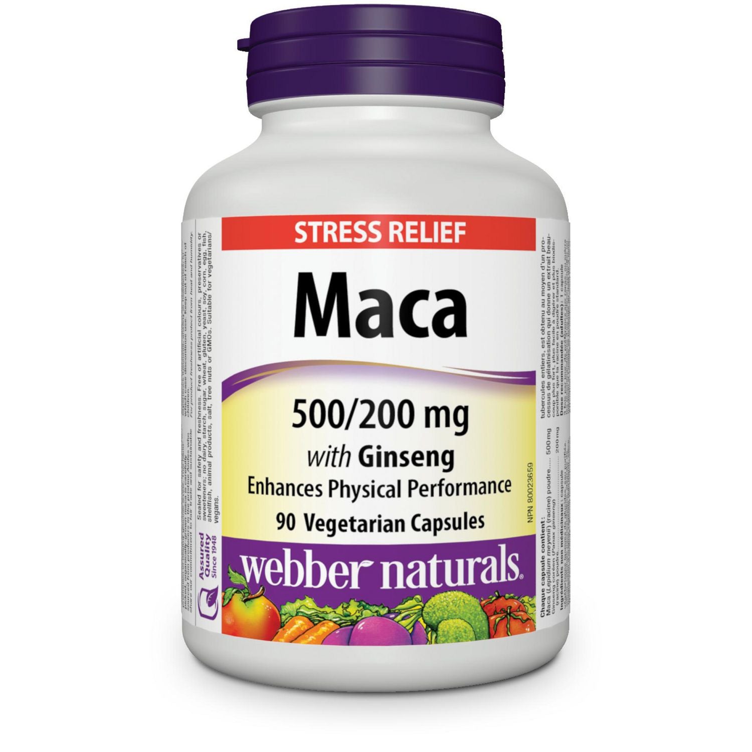 Webber Naturals Maca 500/200 mg with Ginseng - 90 capsules