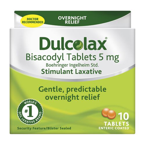 Dulcolax Bisacodyl Tablets, Stimulant Laxative - 10 tablets x 5 mg