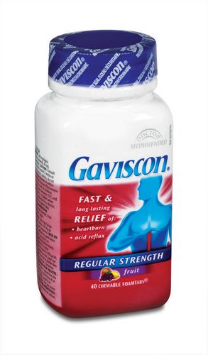 Gaviscon Regular Strength Chewable Tablets, Fruit Flavour - 40 tablets