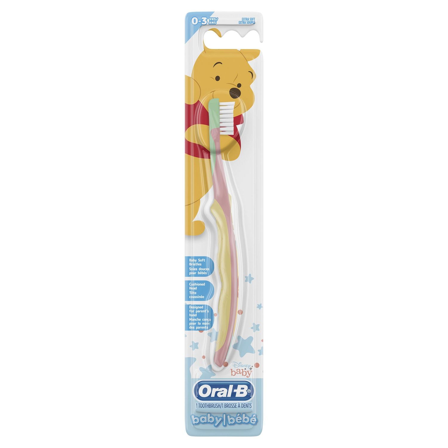 Oral- B Toothbrush Baby,  Baby Soft Bristles, 0-3 Years, Extra Soft - 1 Toothbrush 