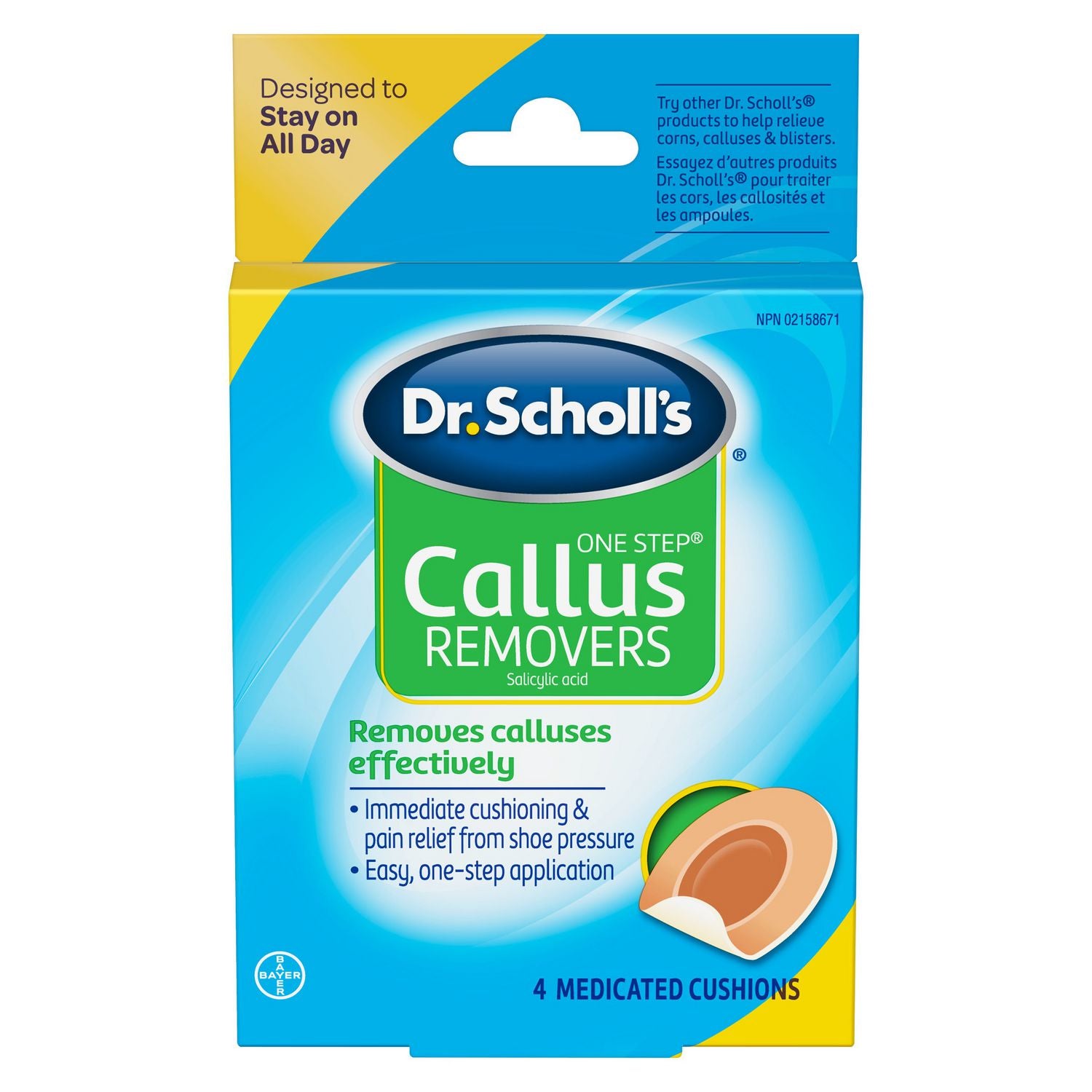 Dr. Scholl's One Step Callus Removers - 4 medicated cushions