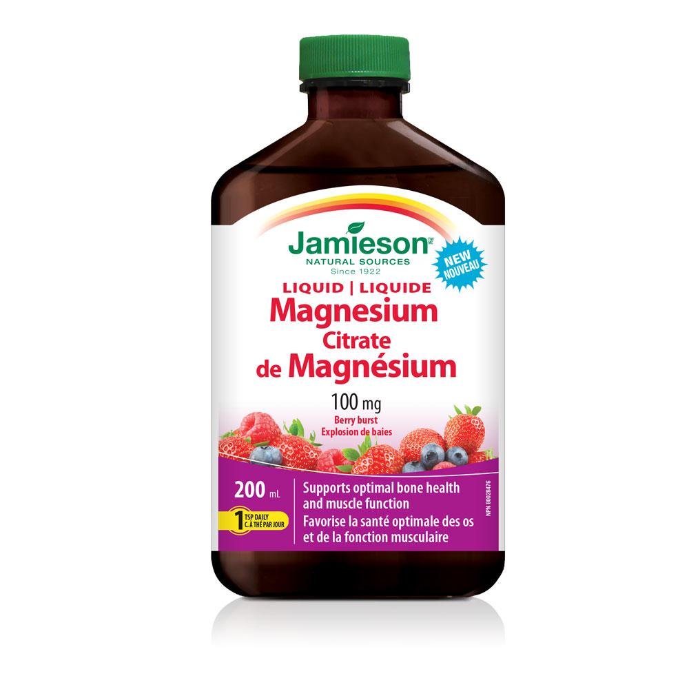 Jamieson Magnesium Citrate Liquid, 100 mg - 200 ml