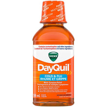Load image into Gallery viewer, Vicks DayQuil Cold &amp; Flu Multi-Symptom Relief Liquid- 354 ml
