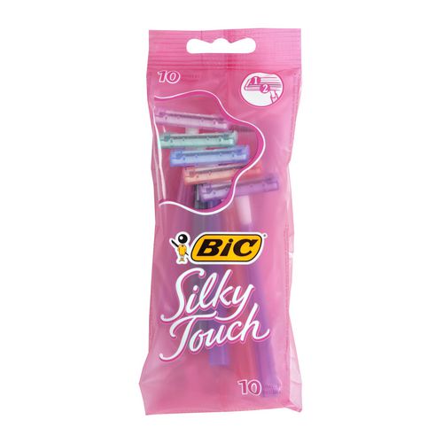 BIC Silky Touch Women's Disposable Razor, 2-Blade, Assorted Colors - 10 razors