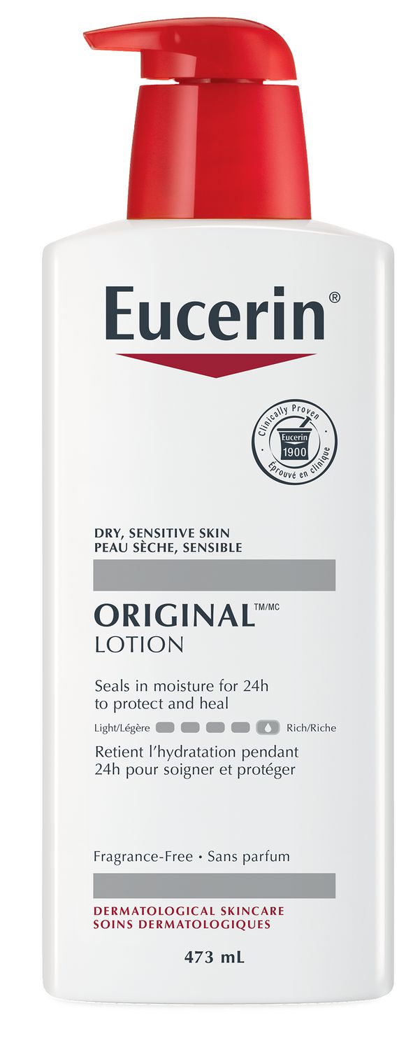 Eucerin Original Lotion, Dry, Sensitive Skin, Fragrance- Free - 473 mL 