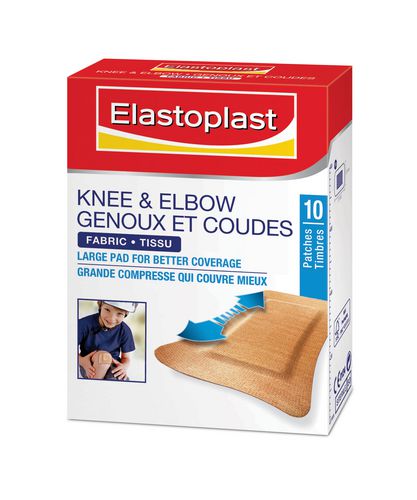 Elastoplast Knee & Elbow, Large Fabric Pads - 5 patches