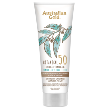 Australian Gold Botanical Mineral Tinted Face SPF 50, Medium - 88 ml