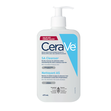 CeraVe Salicylic Acid Cleanser Renewing Exfoliating Face Wash with Vitamin D - 473 ml