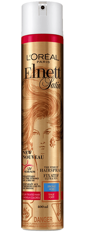L'Oreal Paris Elnett Satin Hairspray for Colour-Treated Hair, Strong Hold - 400 ml