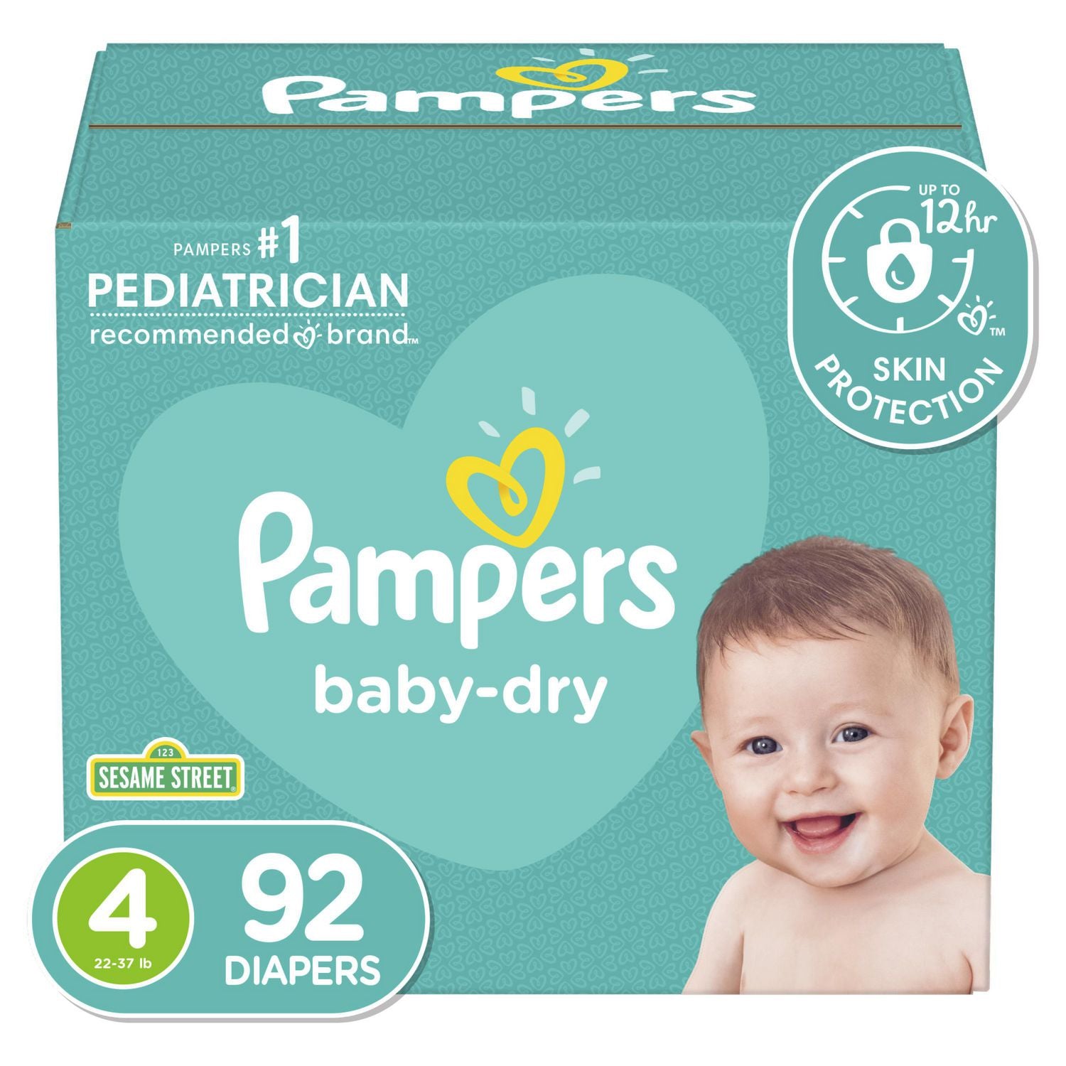 Pampers Baby-Dry, Size 4 - 92 Diapers